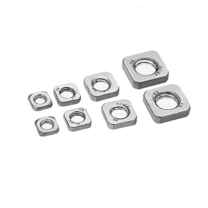 Factory Direct Nice Quality Ss Inox 304 Stainless Steel Square Nut DIN557 Stainless Steel Wing Nut