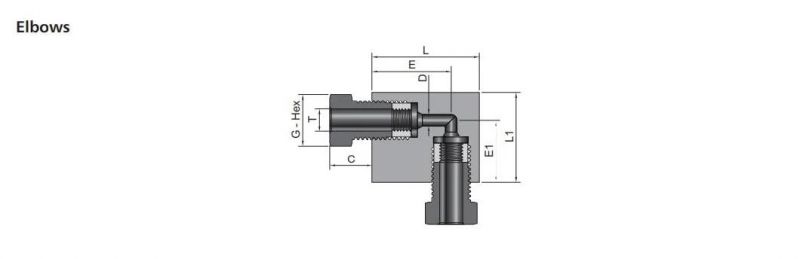 Hikelok 316 Stainless Steel 20000 Psi Union Elbow Connection Fittings