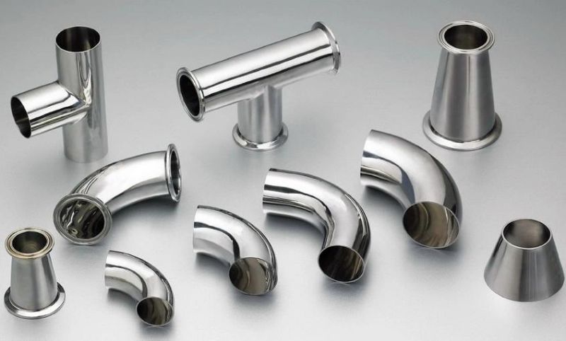 Customized Food Grade Lost Wax Casting Stainless Steel Sanitary Tee Elbow Pipe Fittings