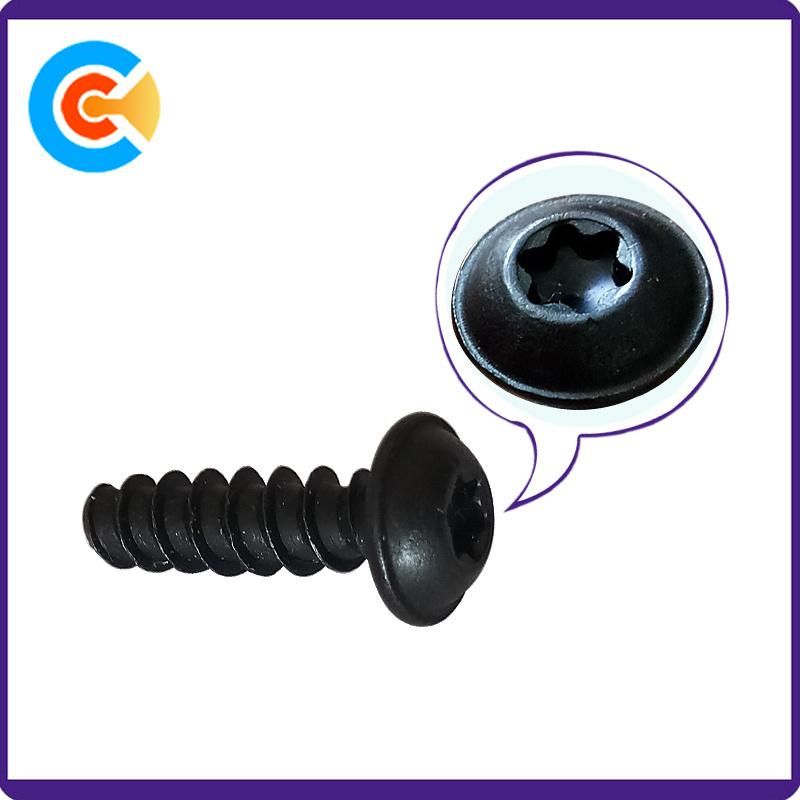 Carbon Steel/4.4/8.8/10.9 Black Zinc Pan Head Tapping Screws with Washer