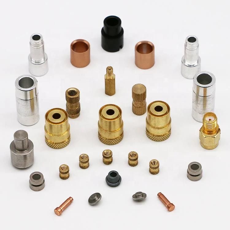 China Injection Molded M8 Brass Insert Through Thread Knurled Copper Inserts Nut