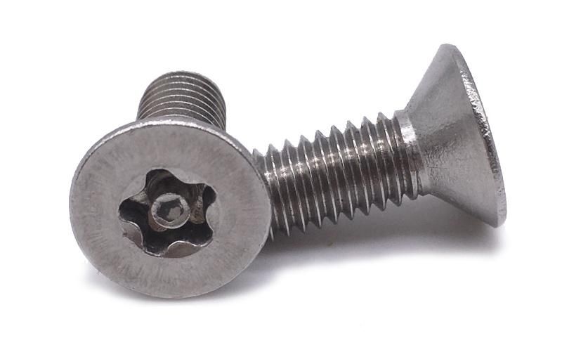 Countersunk Flat Head Torx Socket Security Screw Bolt with Pin Anti Vandal Anti Theft Machine Screw Stainless Steel