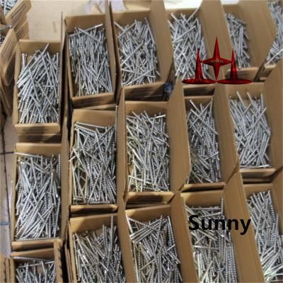 Galvanized Twisted Shank Roofing Screw 4.0mmx90 Zinc Rubber Washer Steel Roofing Nails Umbrella Roofing Nails