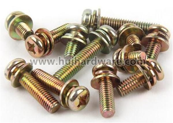 Galvanized Cross Recessed Pan Head Machine Sems Screws