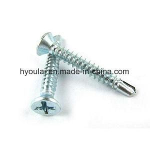 Countersunk Head Self Drilling Screw Zinc Plated
