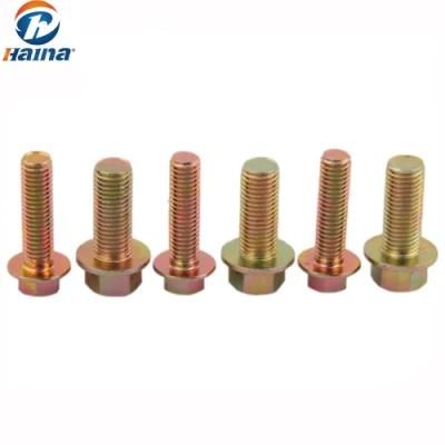 High Quality Color Zinc Plated Flange Bolts