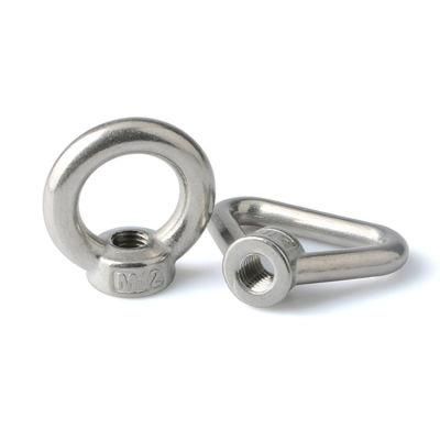 Stainless Steel 304 316 Lifting Eye Nut Threaded Nut Fastener DIN582 Eye Nuts Bolt and Nuts