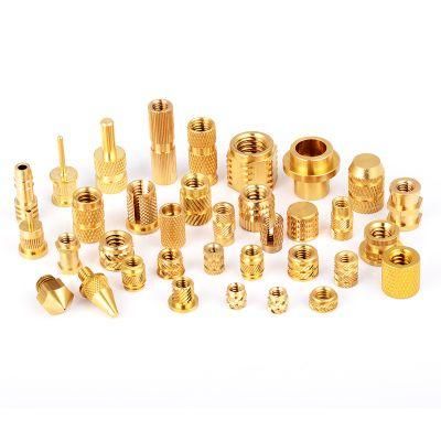 China Supplier Customized M3 M4 M6 M8 Knurled Metal Brass Threaded Inserts Nut for Plastic