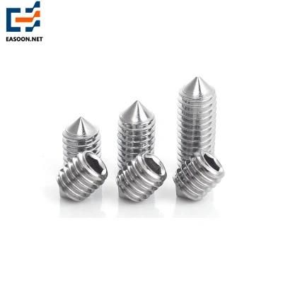 DIN914 Hexagon Socket Set Screws with Cone Point Stainless Steel Hex Socket Set Screw with Cup Point