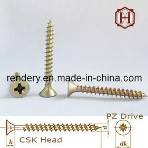 Chipboard Screw Zinc Coated Yellow Color Hot Sell