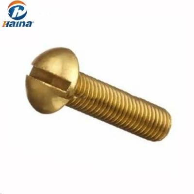 Slotted Round Head Brass Machine Screw Made in China