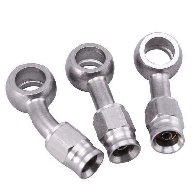 An3 Stainless Steel 10mm 28 Degree Straight Banjo Eye Brake Hose Fitting for PTFE Brake Hose Line Fitting