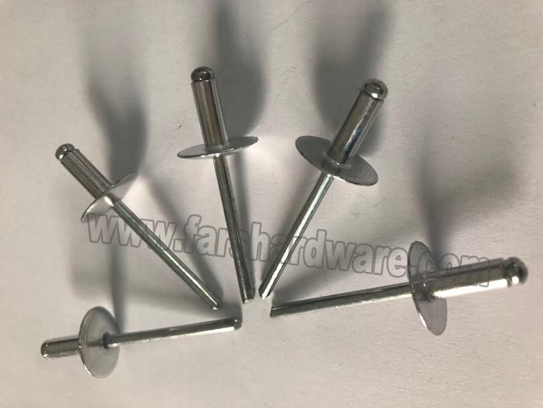 Steel/Steel with Zinc Plating Large Head Blind Pop Rivet