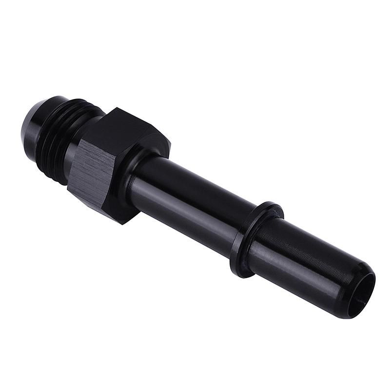 Premium Straight Black An6 Fuel Adapter Fitting to 3/8 Quick Connect Adapter Fitting