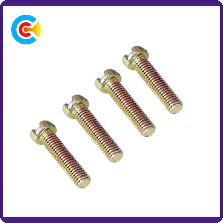 DIN/ANSI/BS/JIS Carbon-Steel/Stainless-Steel Double V Head Custom Screw Fasteners for Building/Railway