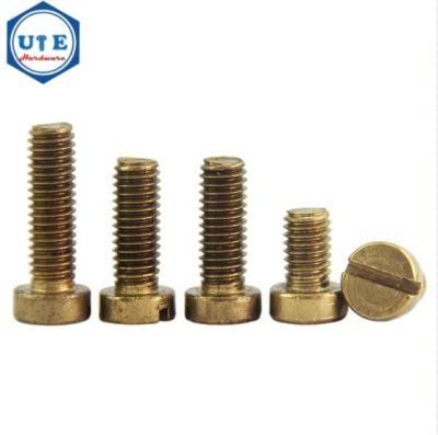 China Metal M2-6 DIN84 Brass Slotted Cheese Head Machine Screw