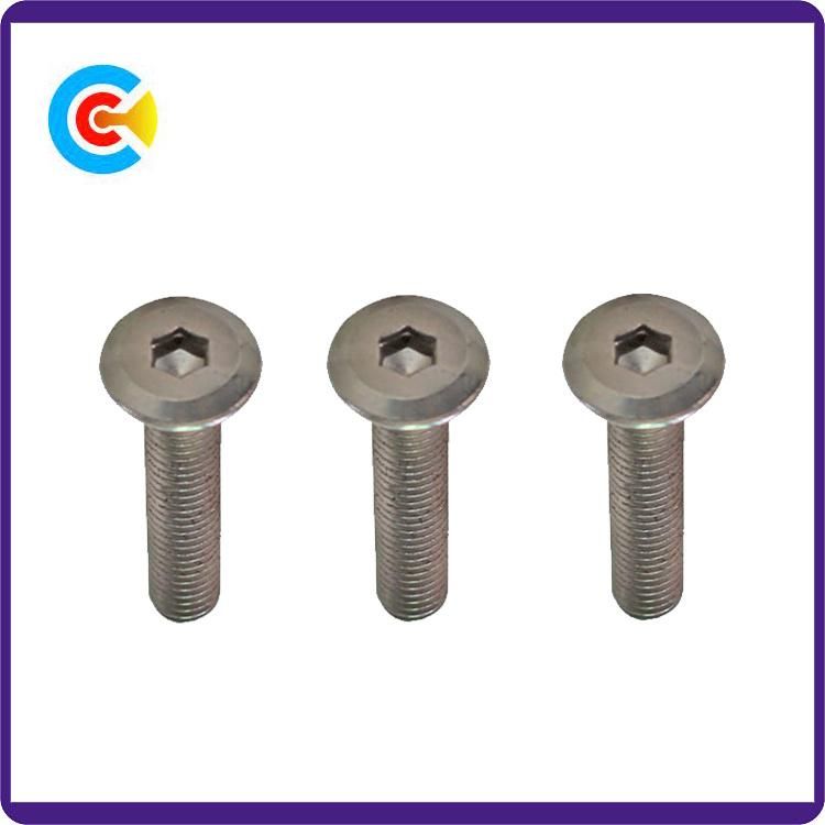 DIN/ANSI/BS/JIS Carbon-Steel/Stainless-Steel 4.8/8.8/10.9 Galvanized Hexagon Flat Head Screw for Machinery/Industry