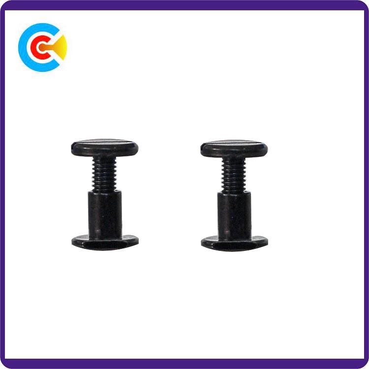 Chicago Screw Black Male and Female Flat Head Screws Rivet Screw