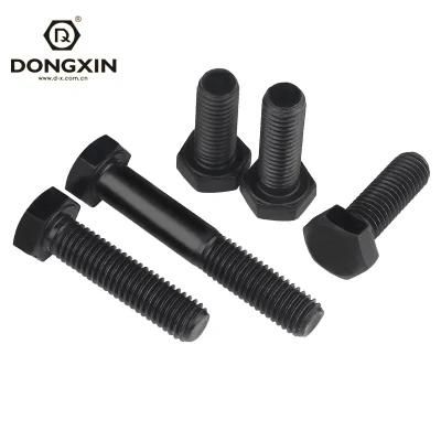 Grade 8.8/10.9/12.9 Fastener Bolt High Tensile Black Oxide Hex Head Bolts DIN 931 DIN 933 Bolt