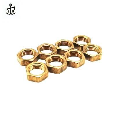 Copper Brass Self Locking Round Finished Hex Thin Nuts Brass Nuts