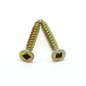 Made in China Flat Head Yellow Zinc Plated Colored Wood Screw Self Drilling Screw