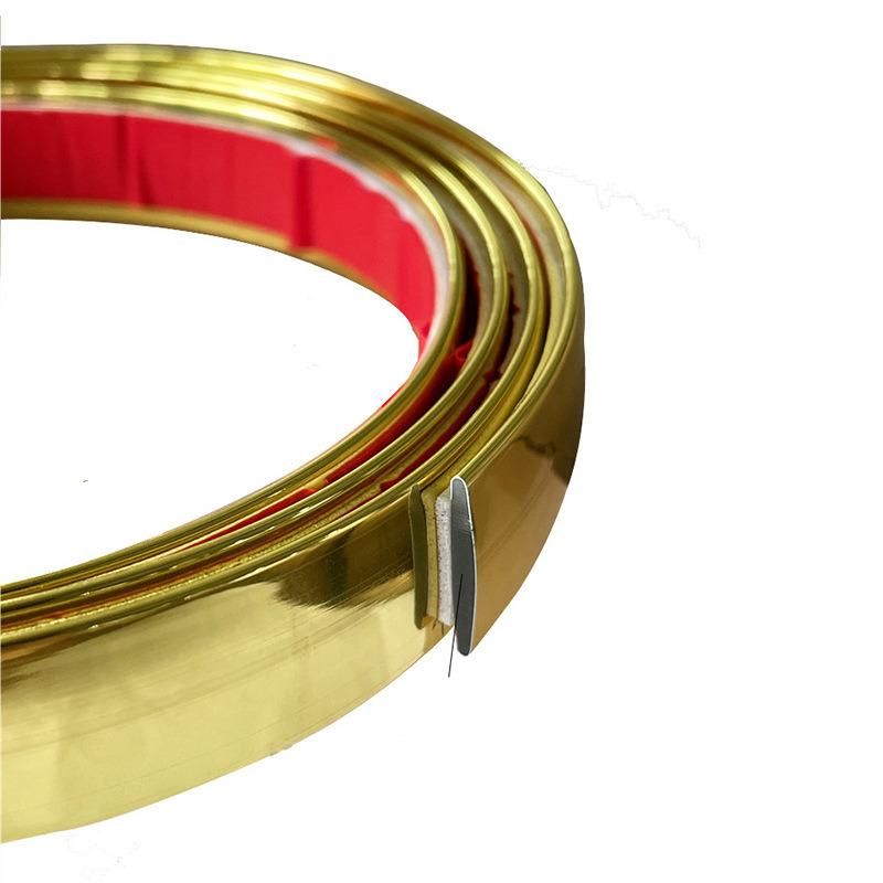 Factory Direct Sales Gold Decorative Strip Gold Edge Strip PVC Sofa Decorative Strip Adhesive Furniture Decorative Strip