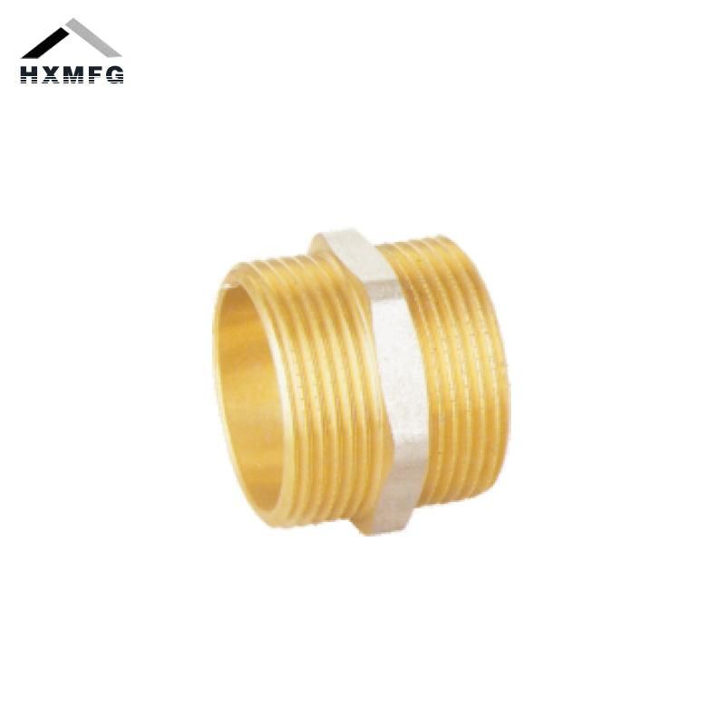 Male Equal Nickel Plate Straight Brass Thread Fitting Nipple