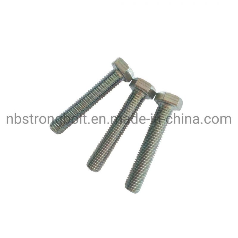 DIN933 Hex Bolt Cl. 4.8 with White Zinc Plated Cr3+ M12X50