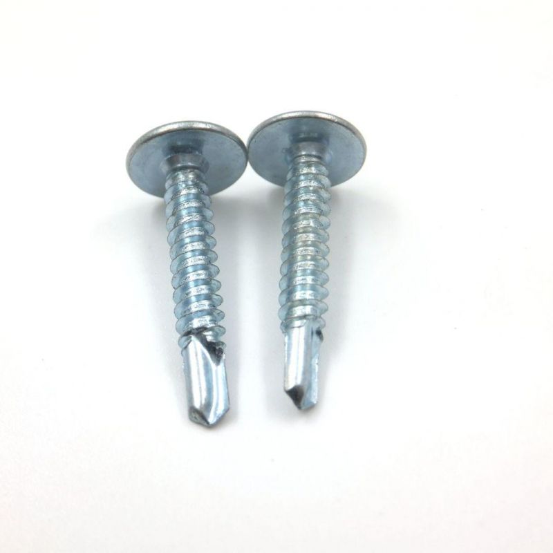 Galvanized M4.2 Pan Washer Head Self-Tapping Self-Drilling Screw Truss Wafer Head Self Drilling Screw
