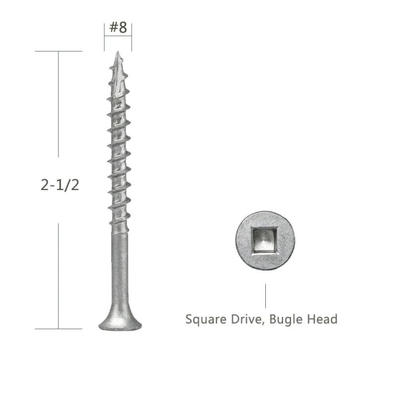 #8 Bugle Head Square Driver Gypsum Board Screws for Drywall Decking Self Tapping Drywall Screws