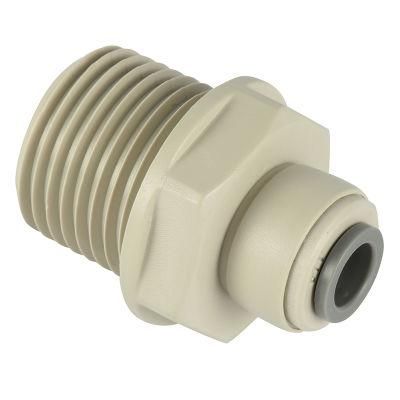 Xhnotion Pneumatic 1/4&prime; &prime; -1/4&prime; &prime; BSPP Thread Male Straight Water Filter Fitting