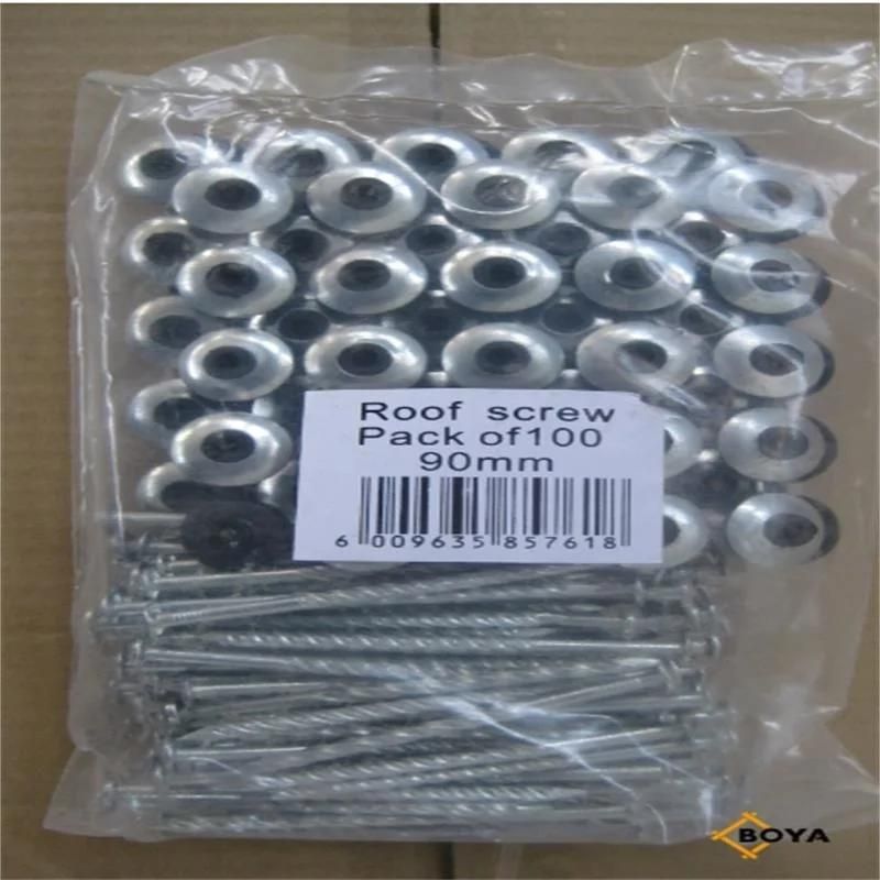 Bright Electro Galvanized Umbrella Roofing Nail with Washer