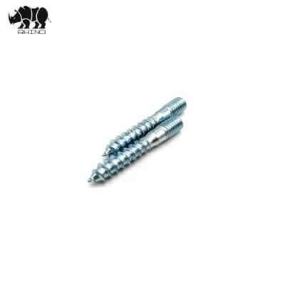 Round in Center Carbon Steel / Stainless Steel A2 / A4 Double Head Threaded Hanger Bolt Screw