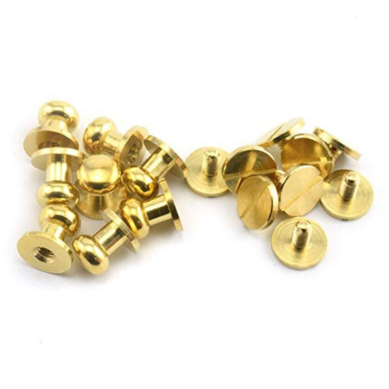 7mm Round Head Button Screw Back Screw Stud Spot Rivet for Leather Craft Bag Belt Handbag DIY Decoration Accessories Made in China