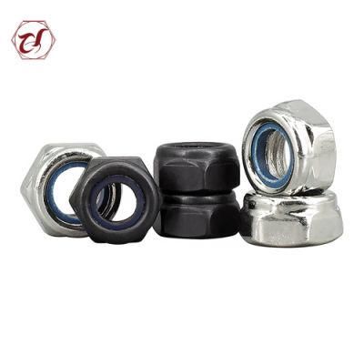 Zinc Plated Blue White Carbon Steel Nut Hex Nylon Lock Nuts