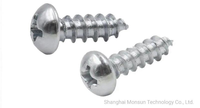 C1022 Round Head Bright Yellow Zinc Plated Wood Screw