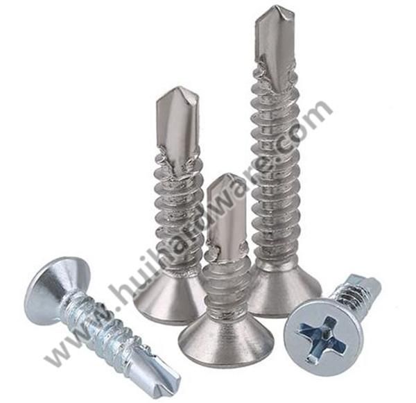 304/316/410 Stainless Steel Philips Flat Head Self Drilling Tek Screw