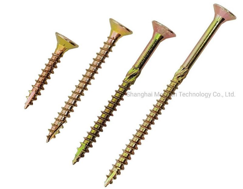Pz Recess Yellow Zinc-Plated High-Performance Particleboard Screws