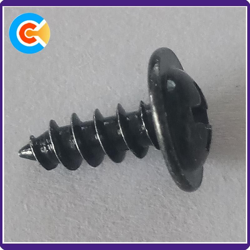 Carbon Steel Pan Head Phillips Tapping Screw with Washer