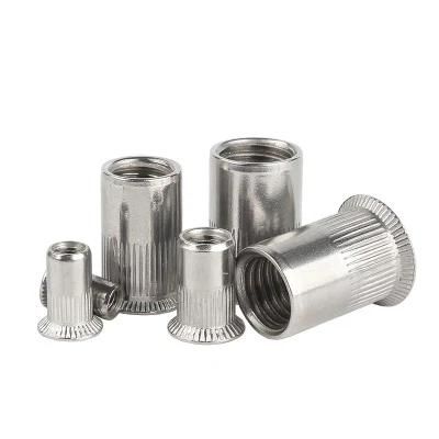 Flat Head Rivet Nut Ss 304 Knurled Rivet Nut
