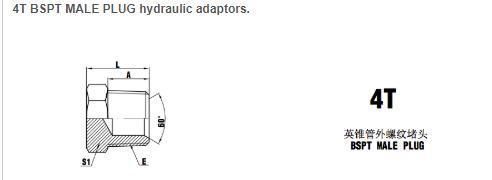 BSPT Male Plug Hydraulic Adapter