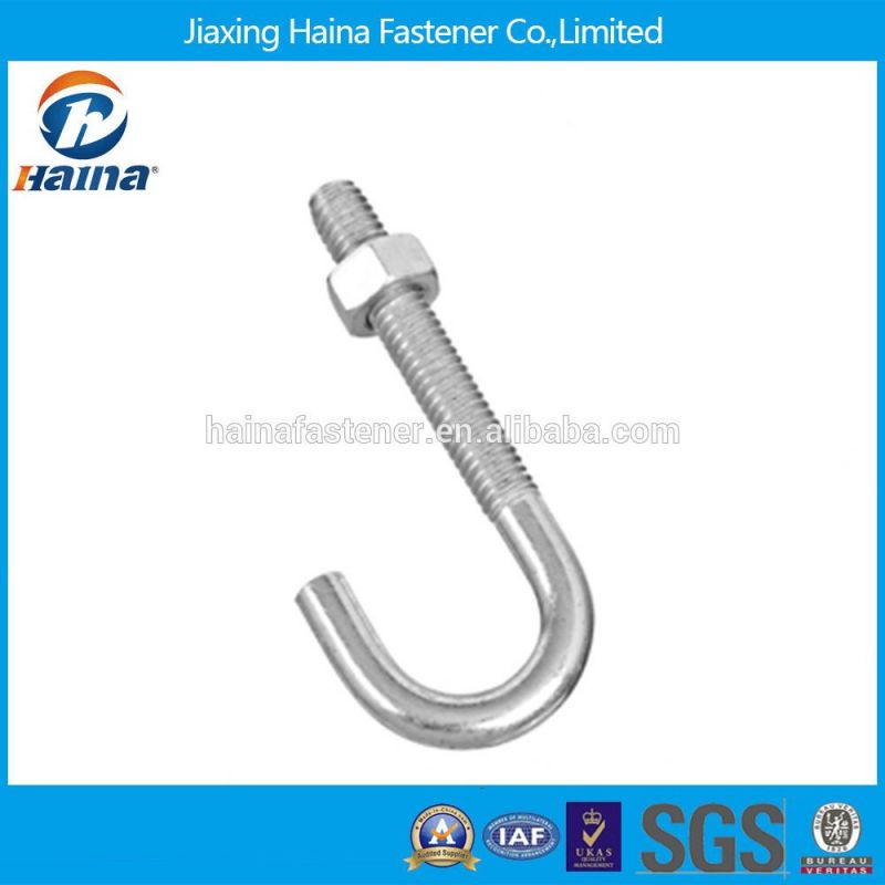High Strength Hook Bolts J Bolts, Fastener Hook Bolt, M4/M6/M8