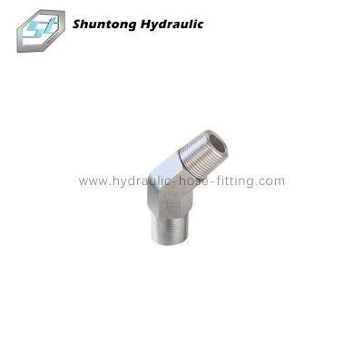 Hydraulic Hose 45&deg; NPT Male Fitting Adapter, Hose Nipple