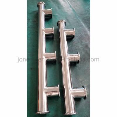 Stainless Steel Hygienic Grade Tri-Clamp 6 Ports Manifold (JN-FT 1018)