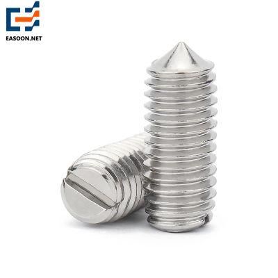 ASME/ANSI B18.6.2 Aluminum Set Screws Grub Screw for Sale Machine Screw Slotted Grub Round Screw Set Screw