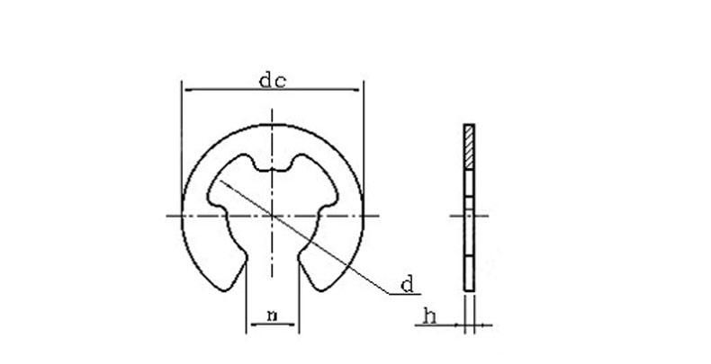 304 Stainless Steel Retaining Ring GB896 E-Ring M1.2-M20