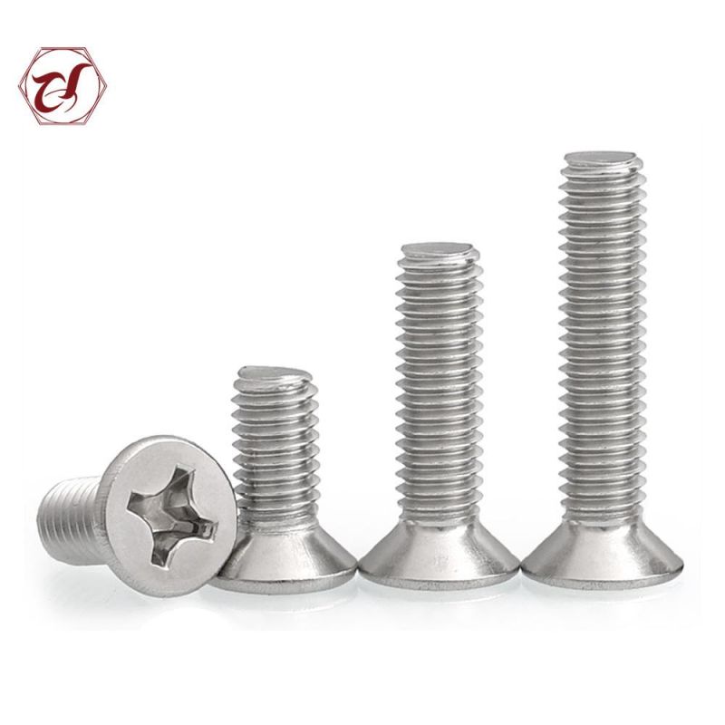 Phillips Groove Cross Recessed Countersunk Head A2 Screw 304 DIN965