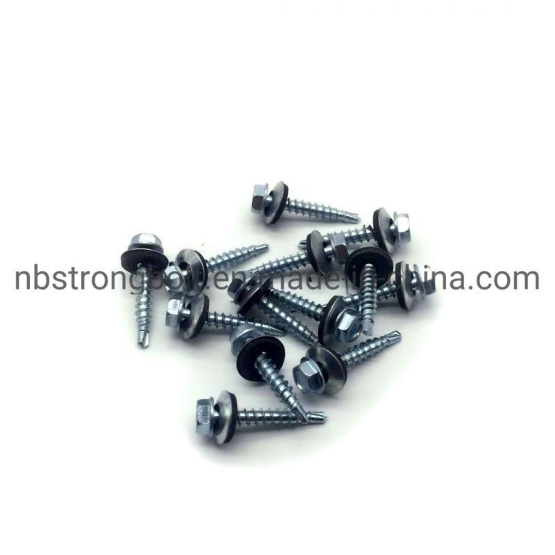 Hex. EPDM Self Drilling Screw Manufacturer &Factory Reduced Point 4.8X29 with Zinc Plated