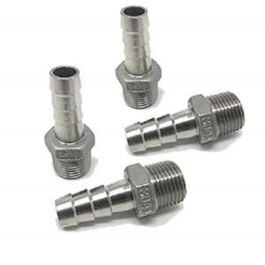 Kh Stainless Steel Barbed Fitting 3/4 Inch ID Barb Hose Connector Male NPT 1in Coupler