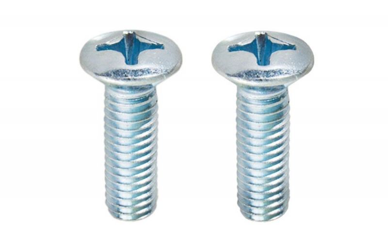Carbon Steel Phillips Drive Oval Countersunk Head Zinc Plated Metric Machine Screws for Electrical Panel